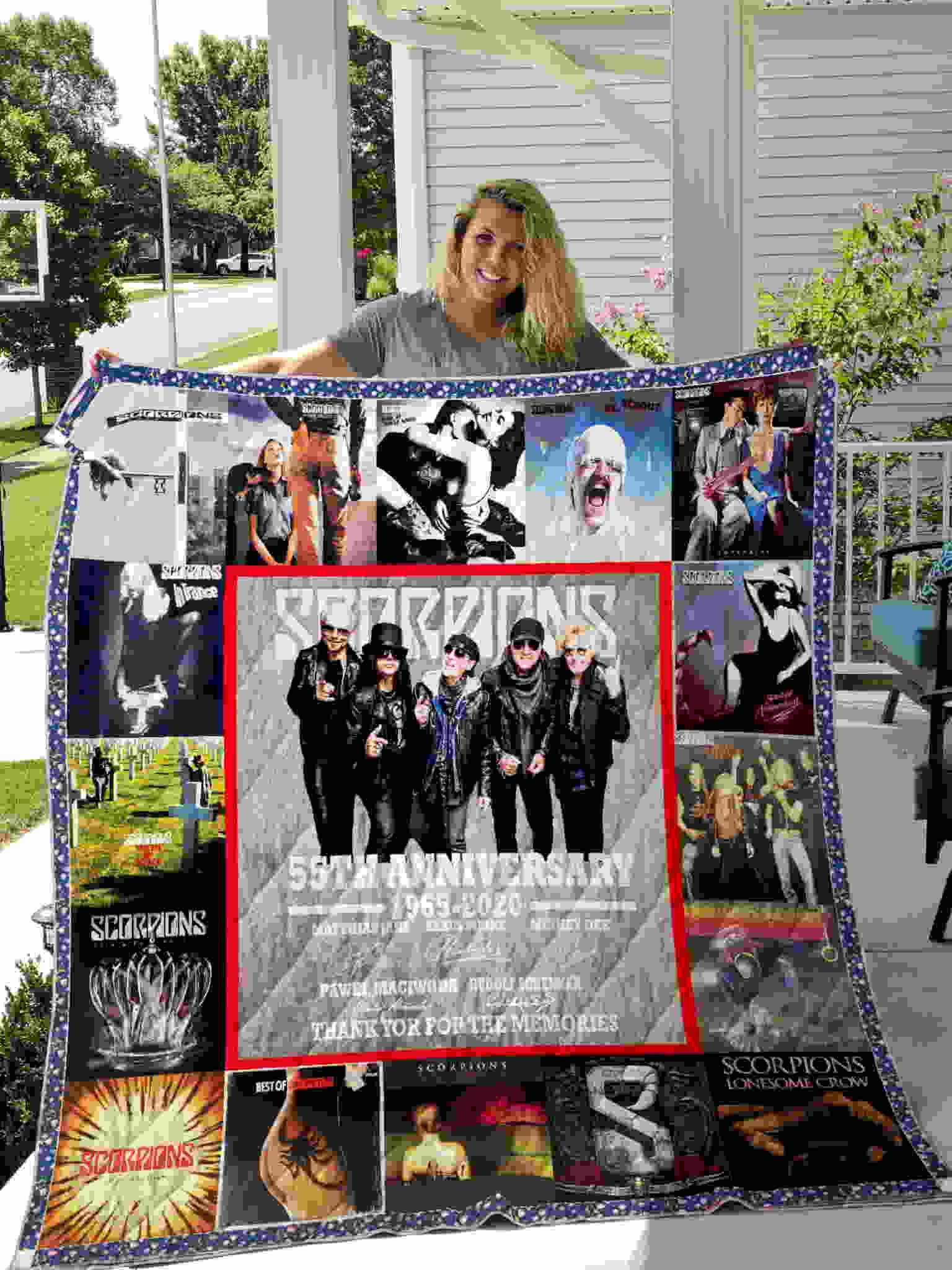 Scorpions Band Anniversary Quilt Blanket