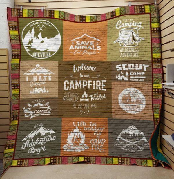 Scout And Camping Quilt Blanket