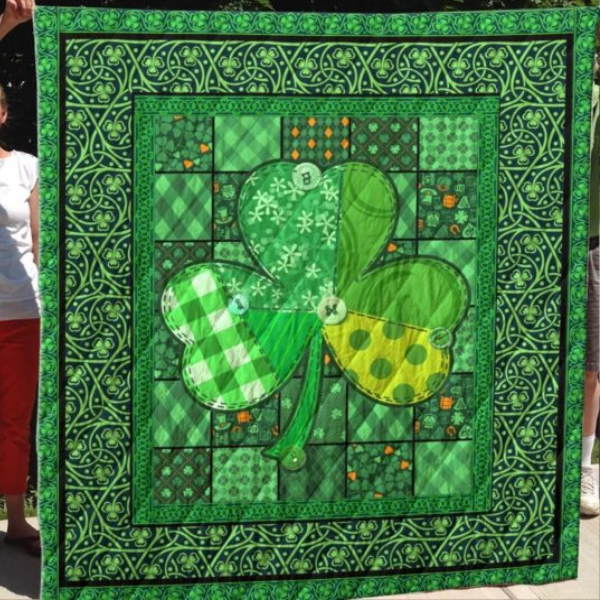 Shamrock Three Leaf Lucky 3D Quilt Blanket