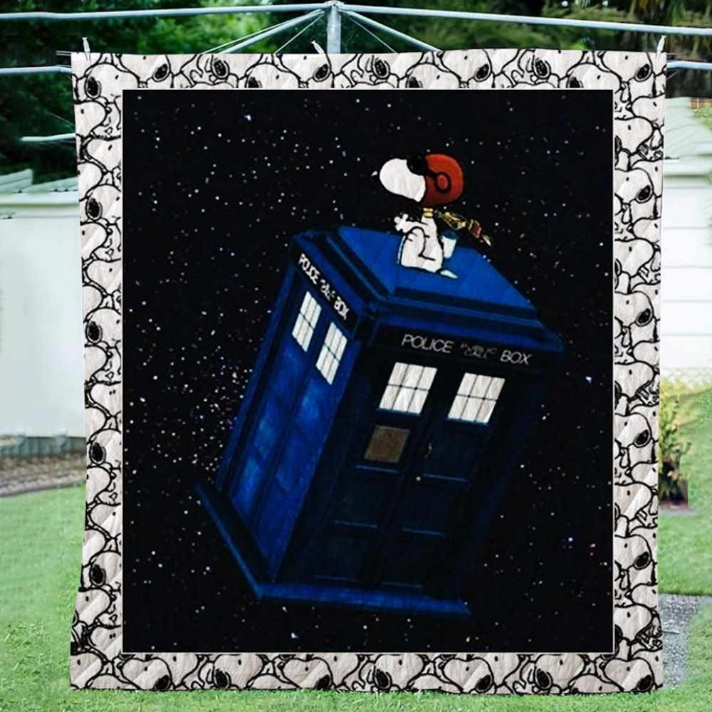 Snoopy Police Box Quilt Blanket