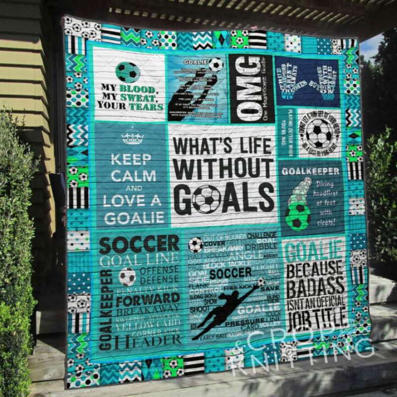 Soccer Goalds 3D Quilt Blanket