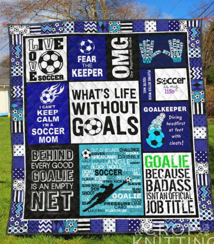 Soccer Goals Quilt Blanket