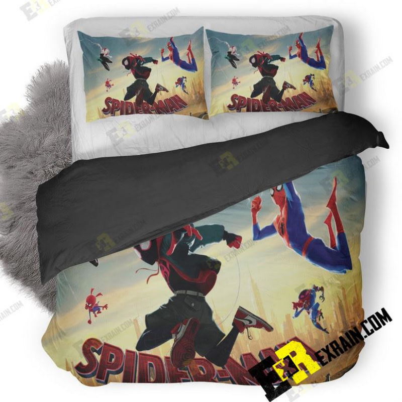 Spiderman Into The Spider Verse Movie 3D Bedding Set