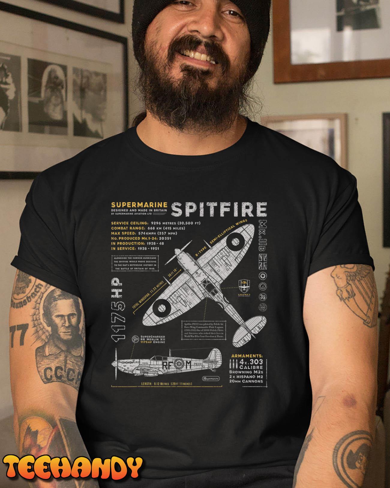 Spitfire Mk.2B  Laguna’s Spitfire Legacy Polish WWII Pilots T-Shirt