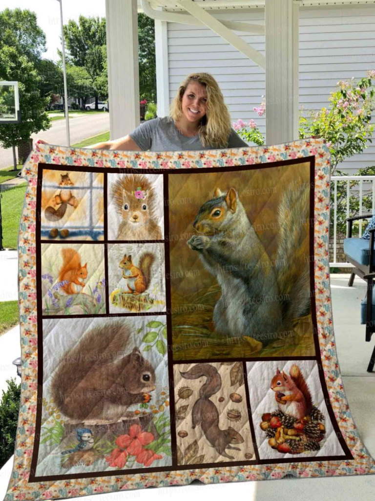 Squirrel 3D Quilt Blanket