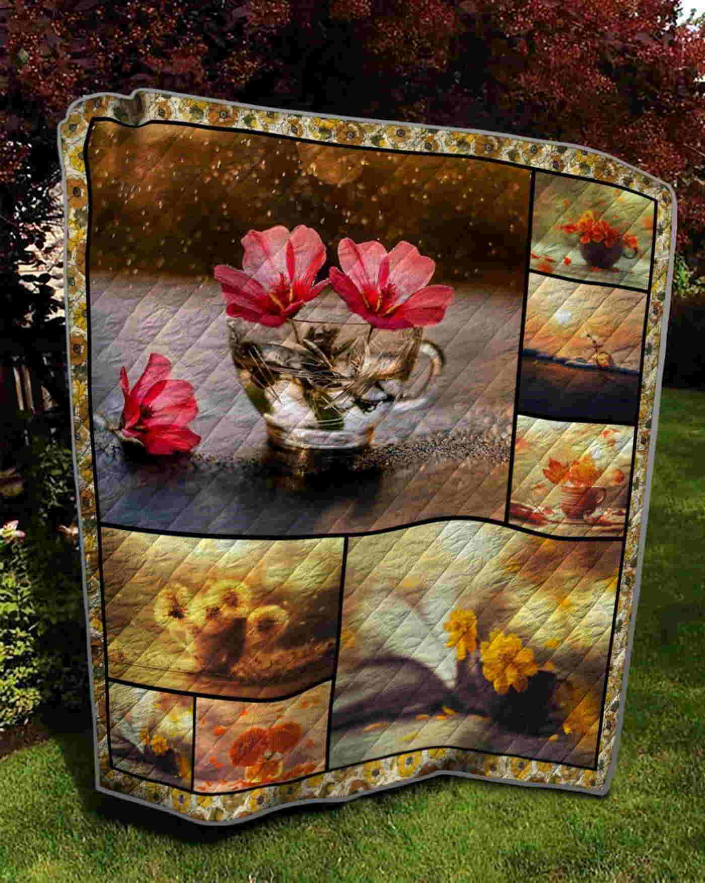 St Flowers 3D Quilt Blanket