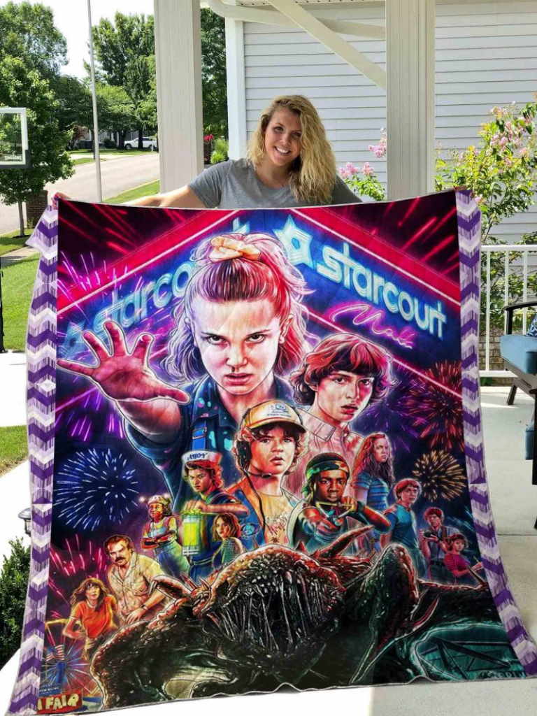 Stranger Things Poster Quilt Blanket