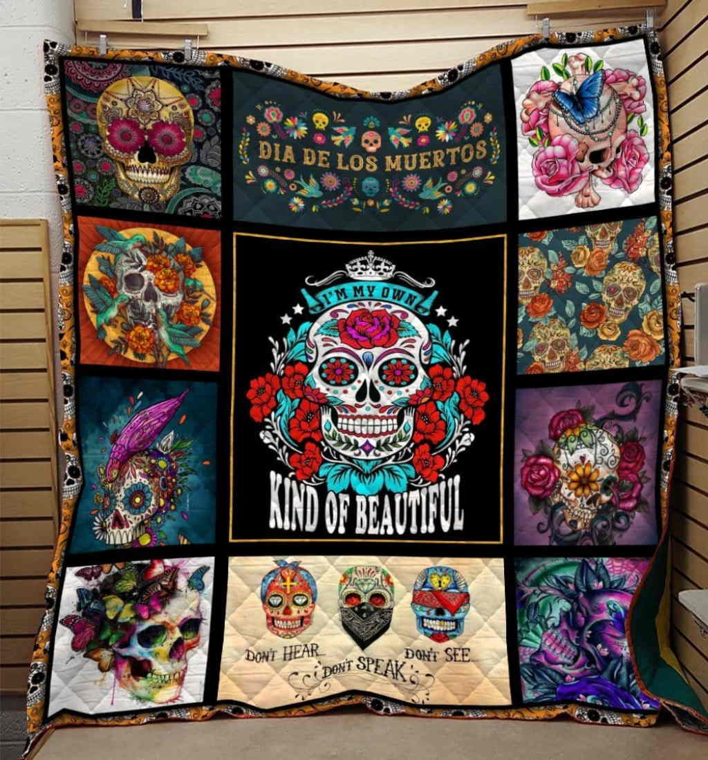 Sugar Skull Quilt Blanket