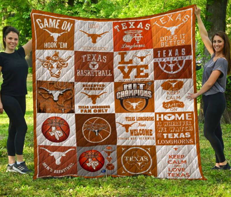 Texas Basketball 3D Quilt Blanket