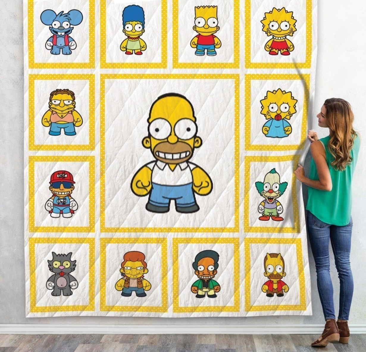 The Simpsons Album 3D Quilt Blanket