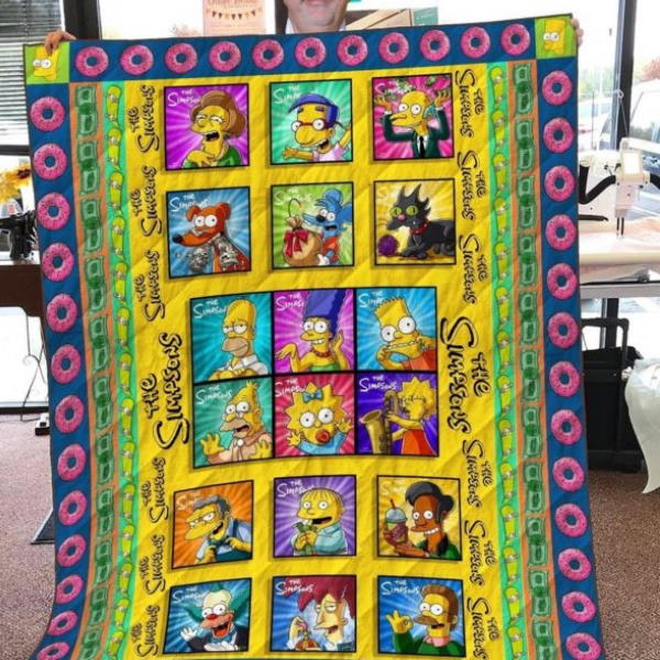 The Simpsons Fabric 3D Quilt Blanket