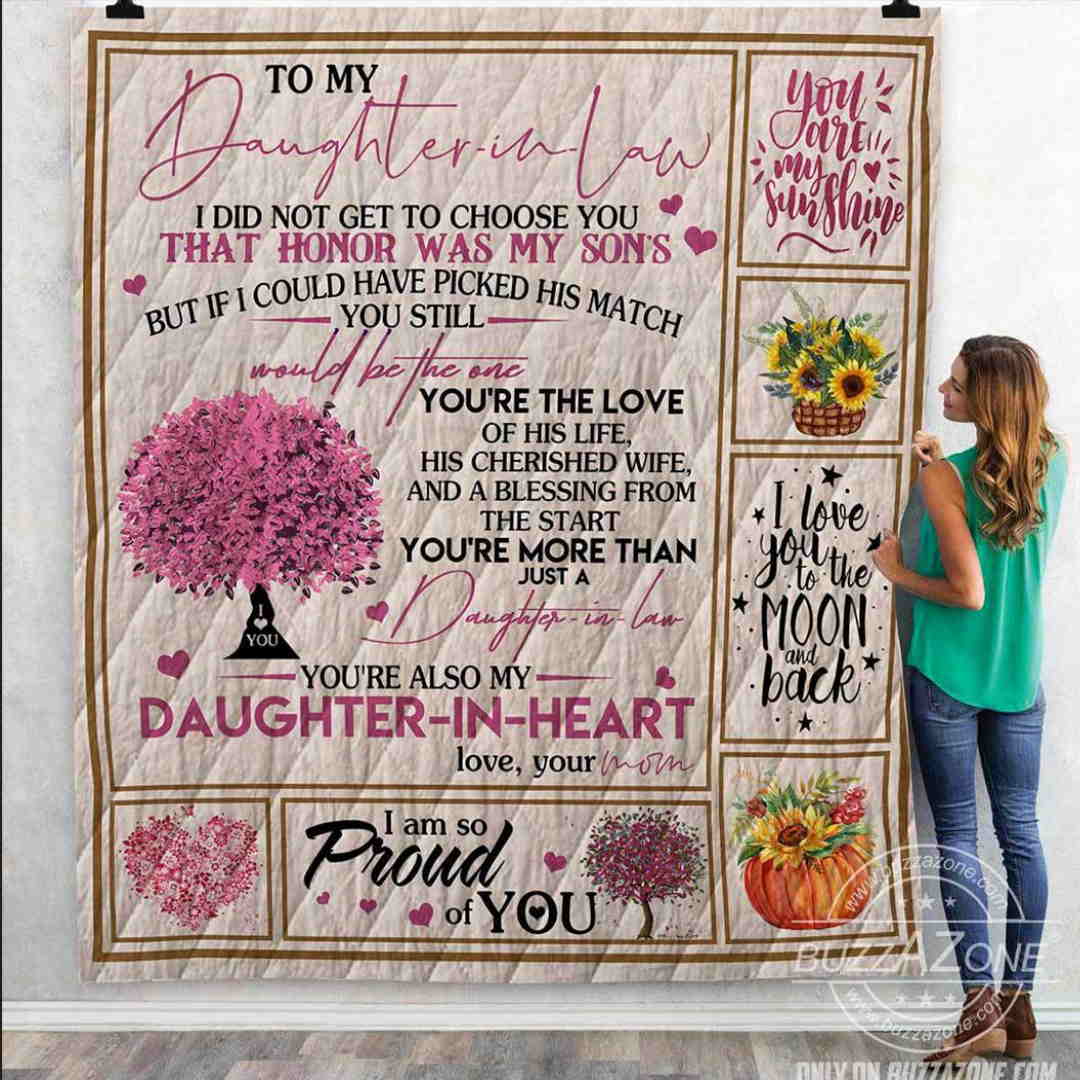 To My Daughter In Law Purple Tree Quilt Blanket