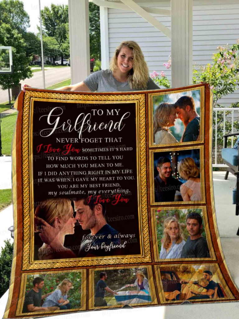 To My Girlfriend The Lucky One Quilt Blanket