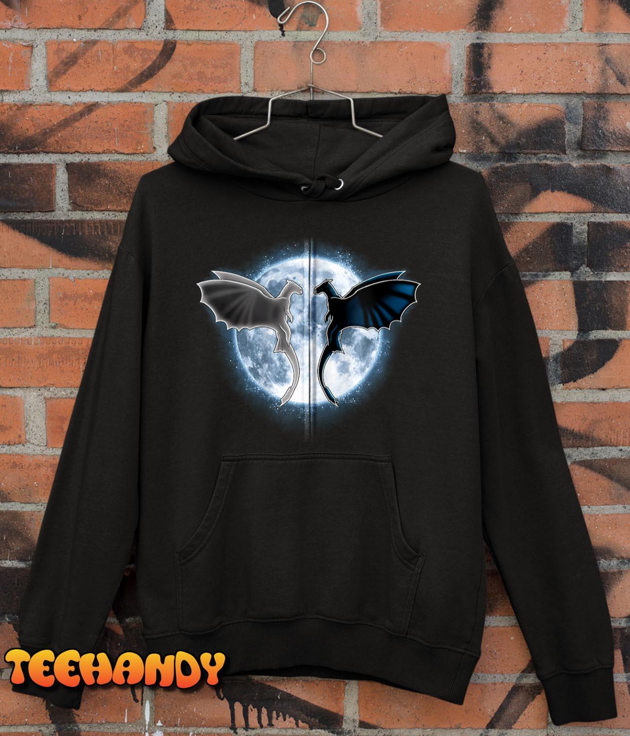 Toothless Light Fury In Space Design For Valentines Day Zip Hoodie