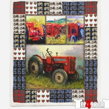 Tractor Farming 3D Quilt Blanket