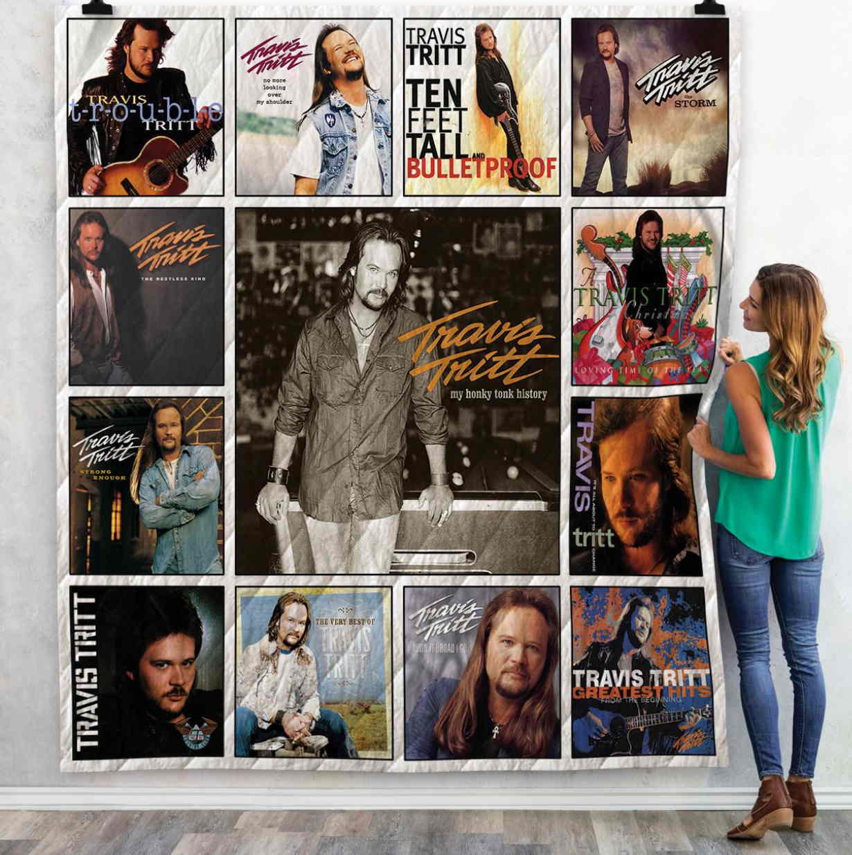 Travis Tritt Albums 3D Quilt Blanket