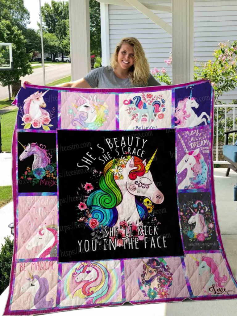 Unicorn All Over Printed Quilt Blanket