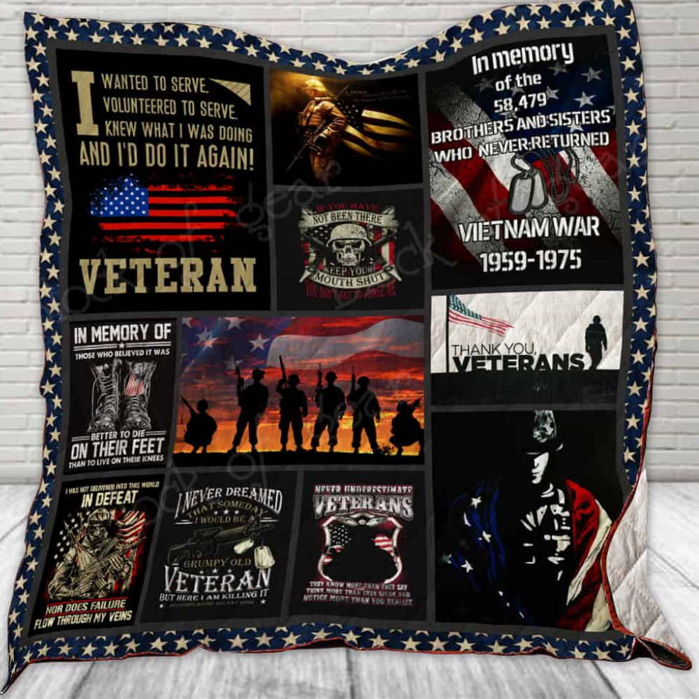 Us Veteran Quilt Blanket