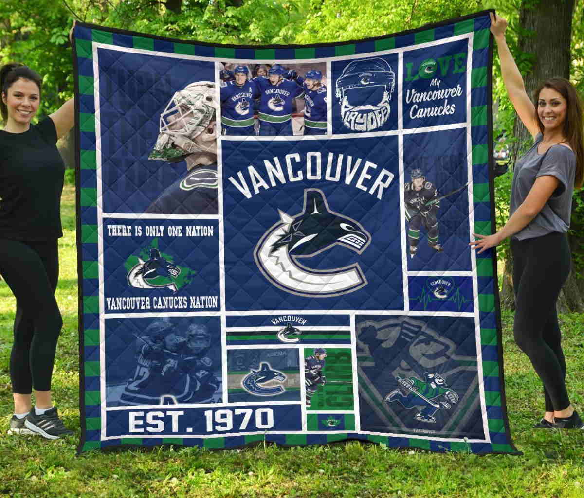 Vancouver Canucks Hockey3D Quilt Blanket