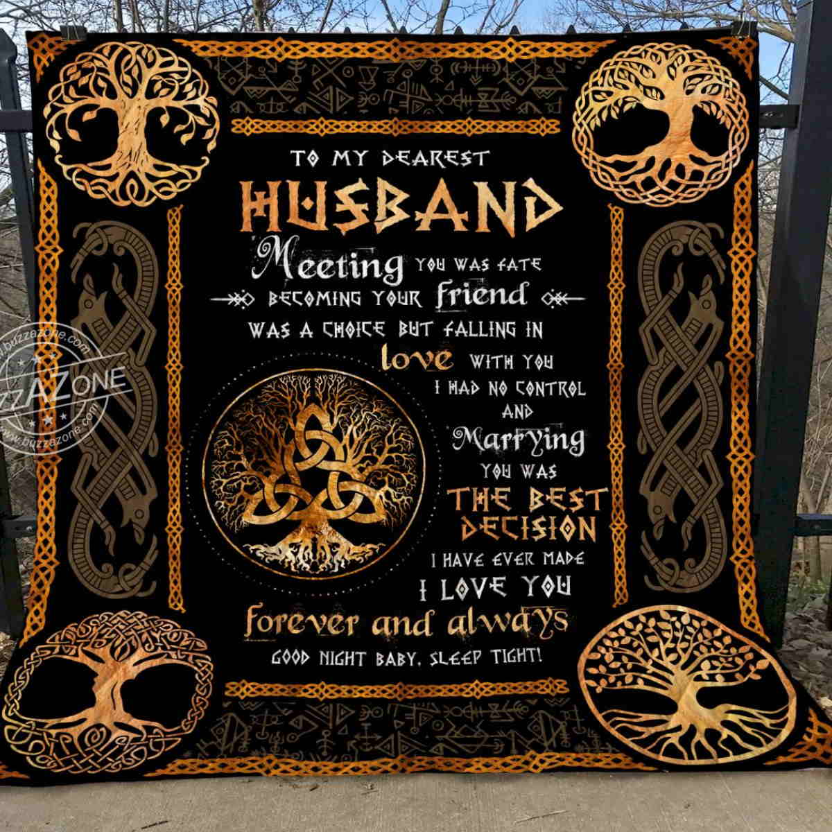 Viking Husband The Best Decision 3D Quilt Blanket