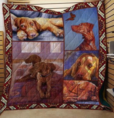 Vizsla Dog 3D Quilt Blanket