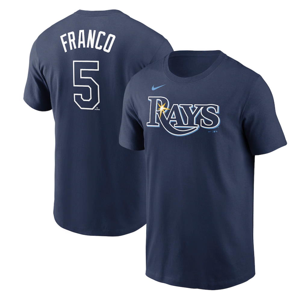 Wander Franco Tampa Bay Rays Name & Number T-Shirt