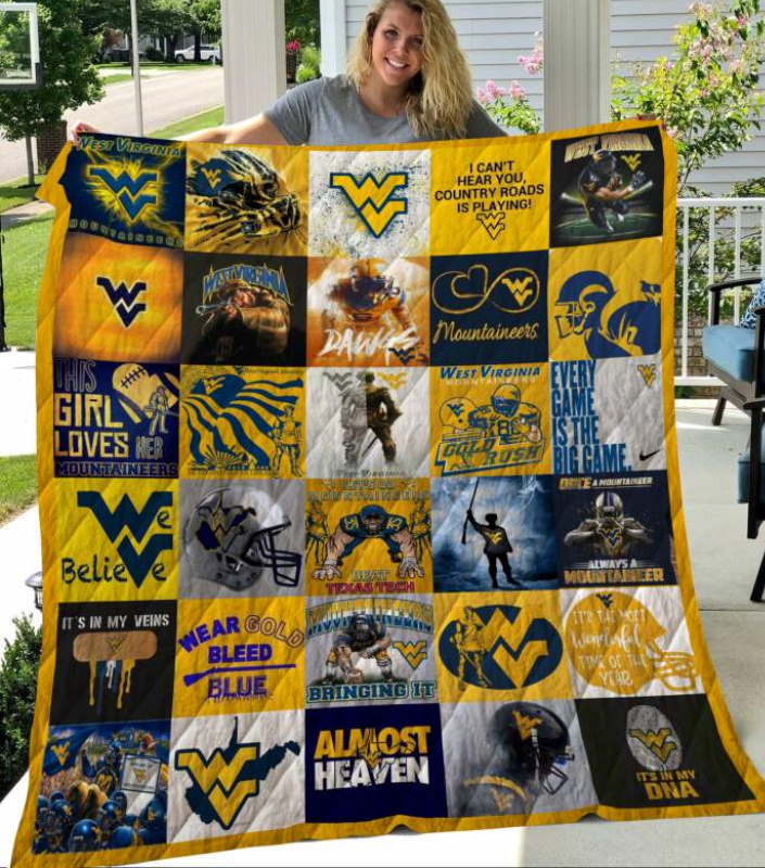 West Virginia Mountaineers Football 3D Quilt Blanket