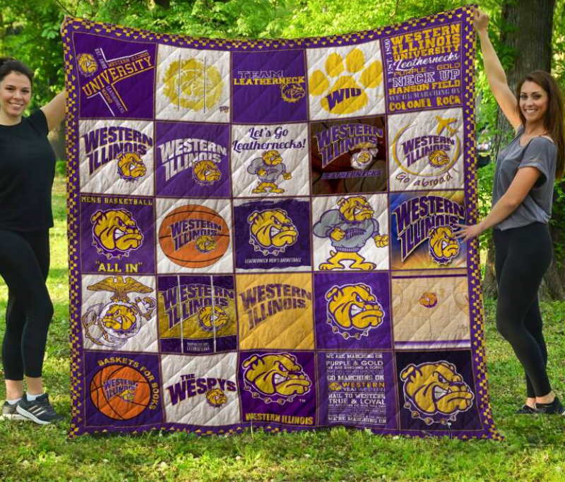 Western Illinois Leathernecks 3D Quilt Blanket