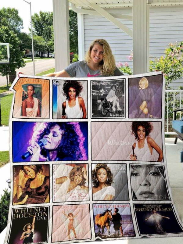 Whitney Houston 3D Quilt Blanket