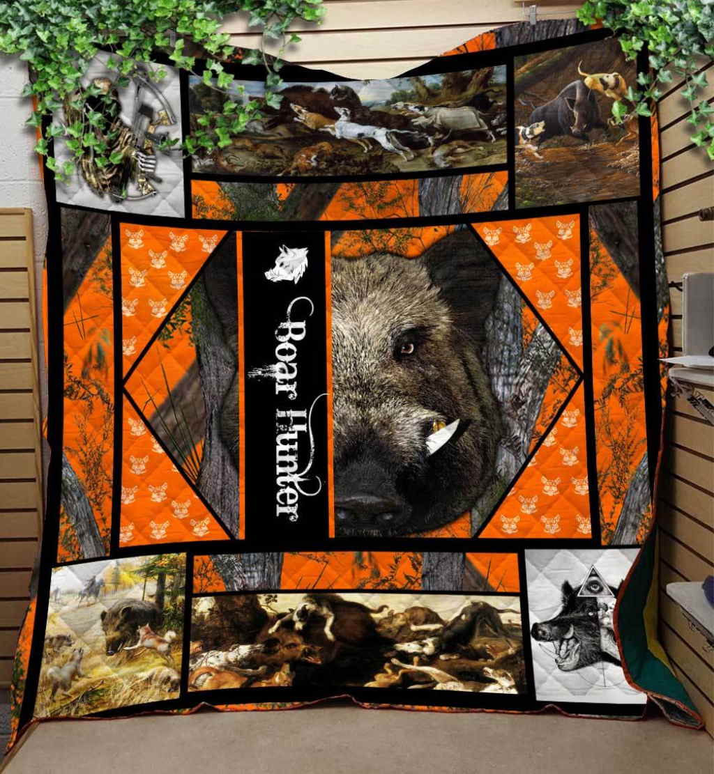 Wild Boar Hunter Like 3D Customized Quilt Blanket