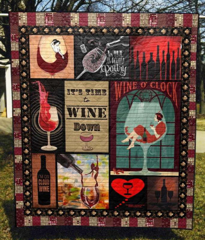 Wine Down Quilt Blanket