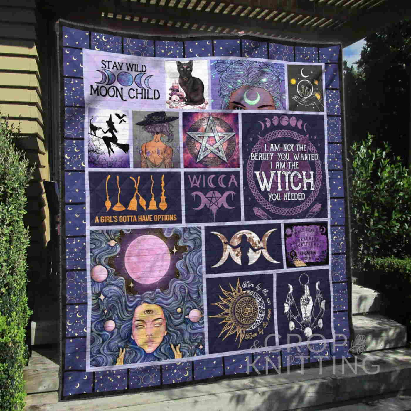 Witch Wicca Quilt Blanket