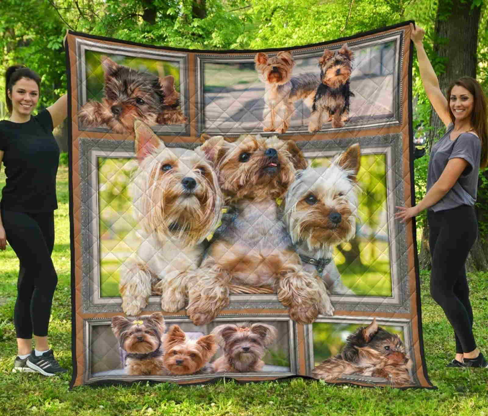 Yorkshire Terrierone Two Three And More Quilt Blanket