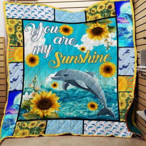 You Are My Sunshine, Dolphin Quilt Blanket