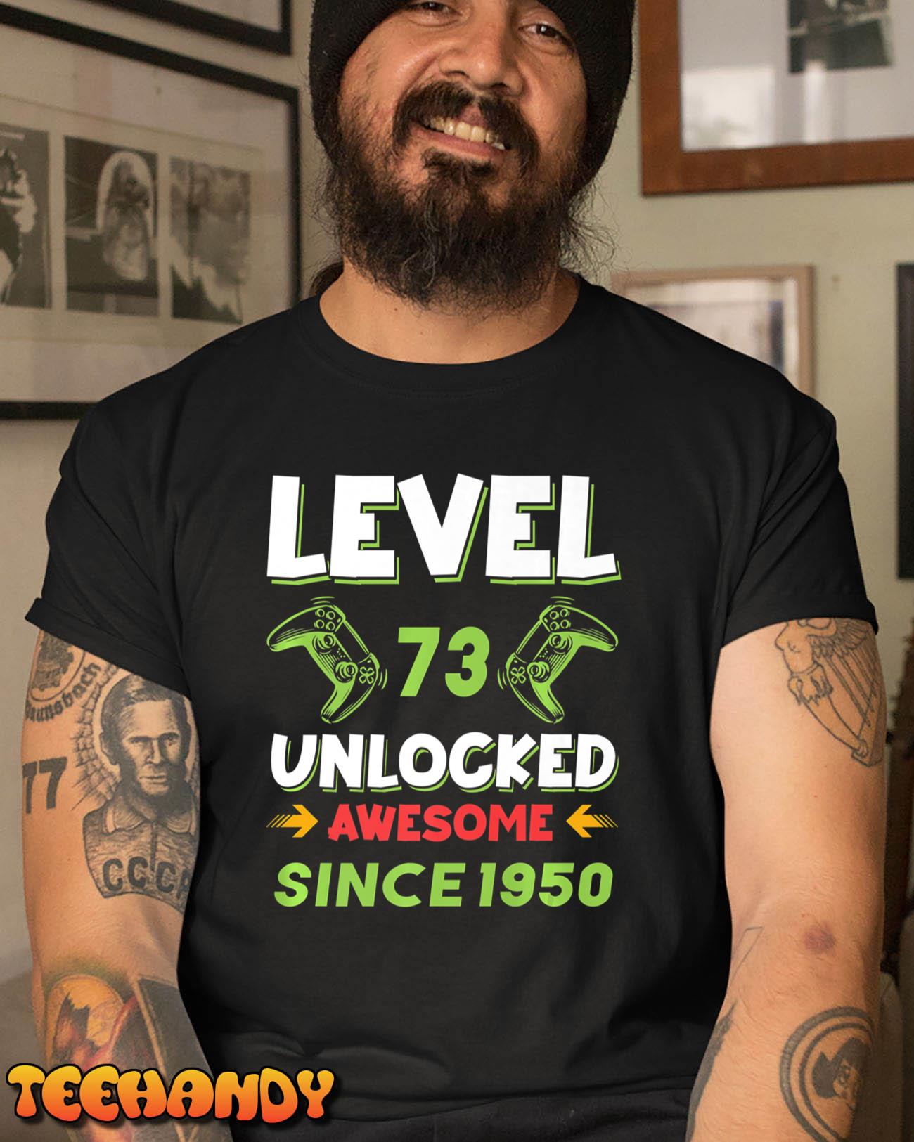 73 Year Old Level 73 Unlocked 73th Birthday Video Games Premium T-Shirt