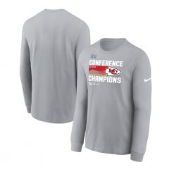 Kansas City Chiefs 2022 AFC Champions Locker Room Trophy Collection Long Sleeve T-Shirt