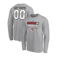 Kansas City Chiefs Super Bowl LVII Custom Name & Number Long Sleeve T-Shirt