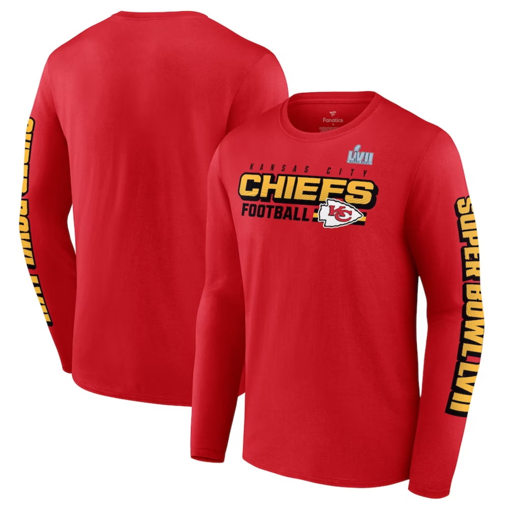 Kansas City Chiefs Super Bowl LVII Star Trail Long Sleeve TShirt