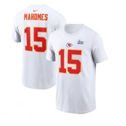 Patrick Mahomes Kansas City Chiefs Super Bowl LVII Name & Number T-Shirt