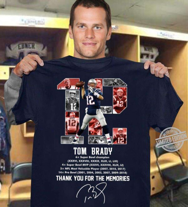 Tom Brady 12 Thank You For The Memories T-Shirt