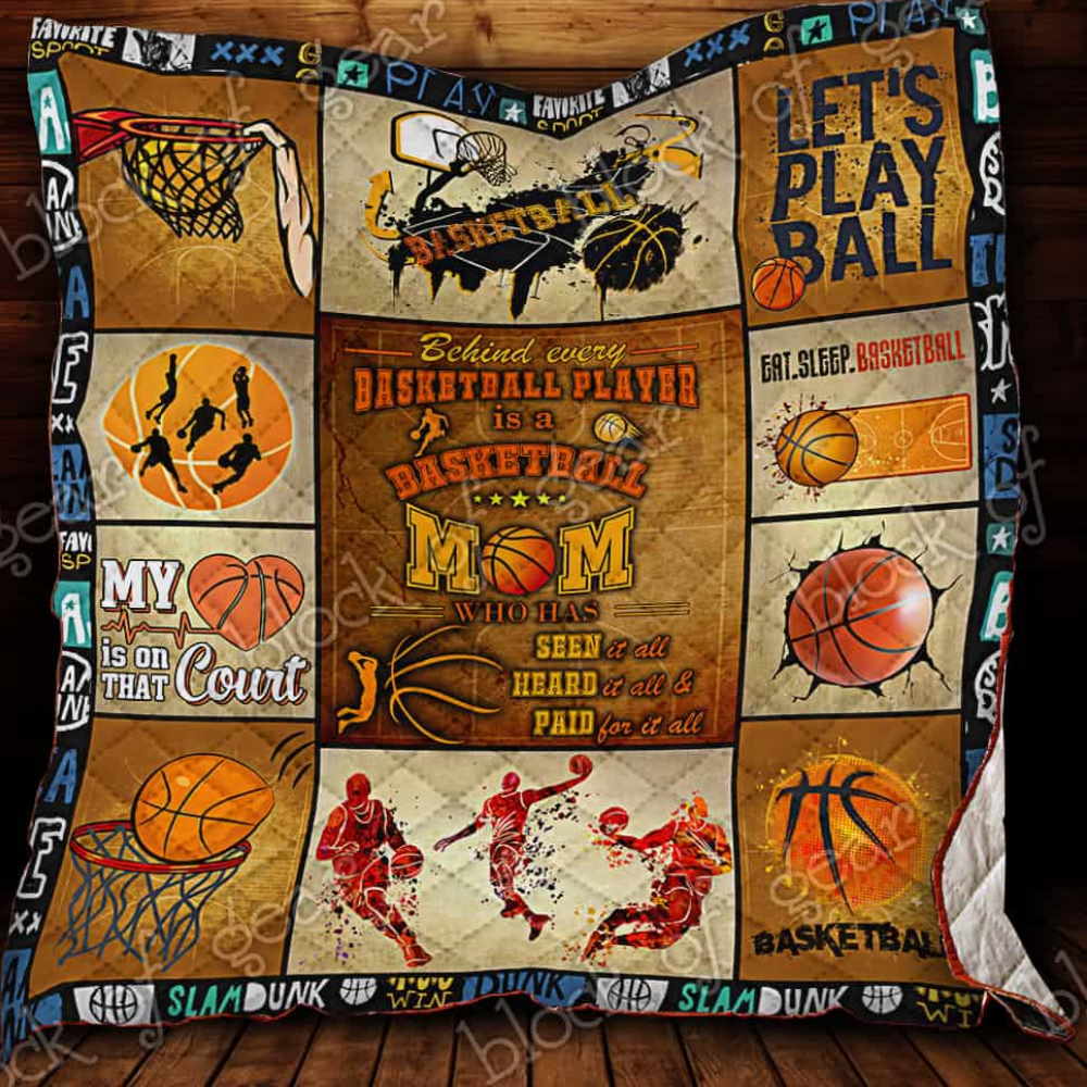 A Perfect Basketball Mom Quilt Blanket