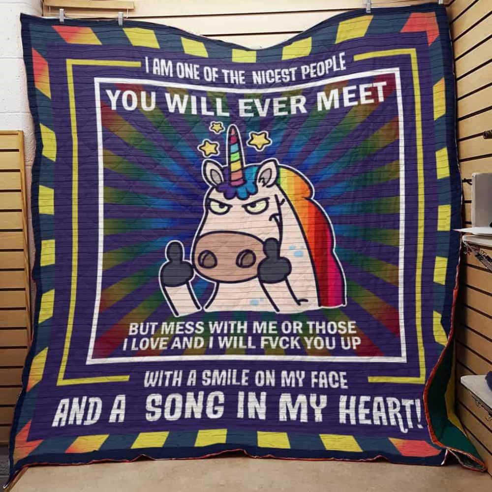 A Song In My Heart Unicorn 3D Quilt Blanket