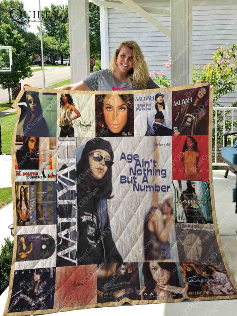 Aaliyah Albums Quilt Blanket