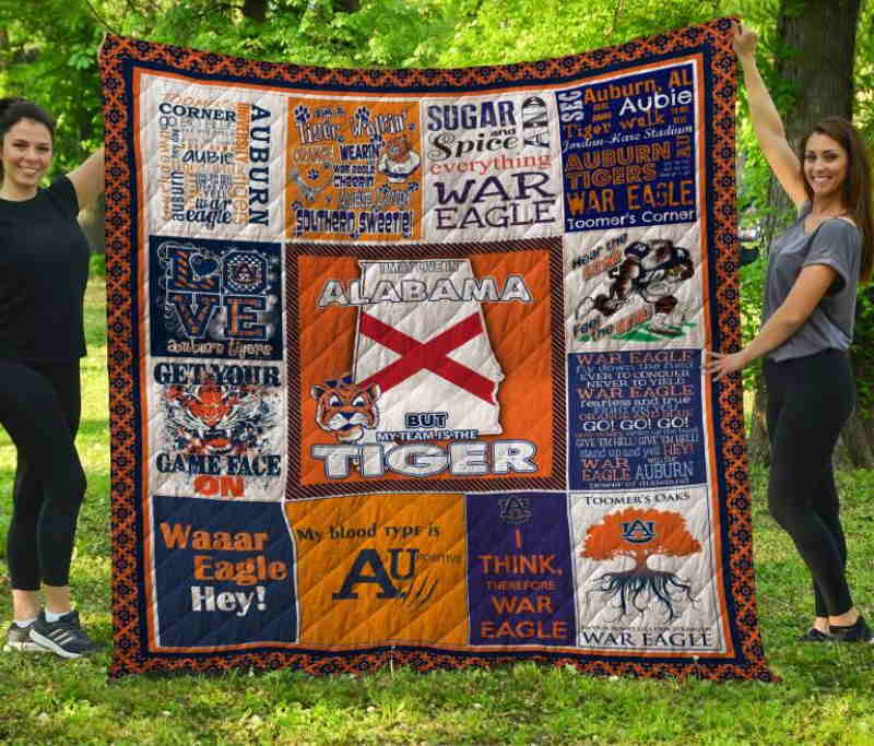 Alabama Tiger 3D Quilt Blanket