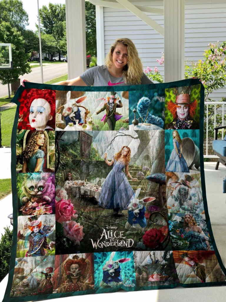 Alice In Wonderland Poster Quilt Blanket