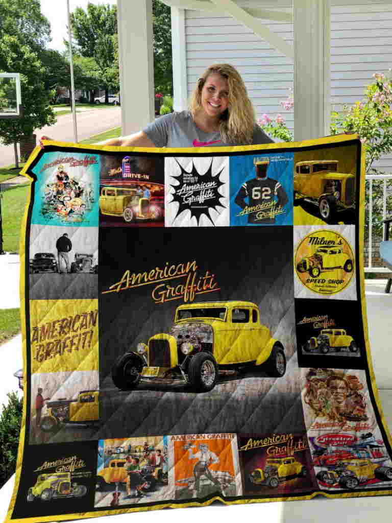 American Graffiti Poster Quilt Blanket