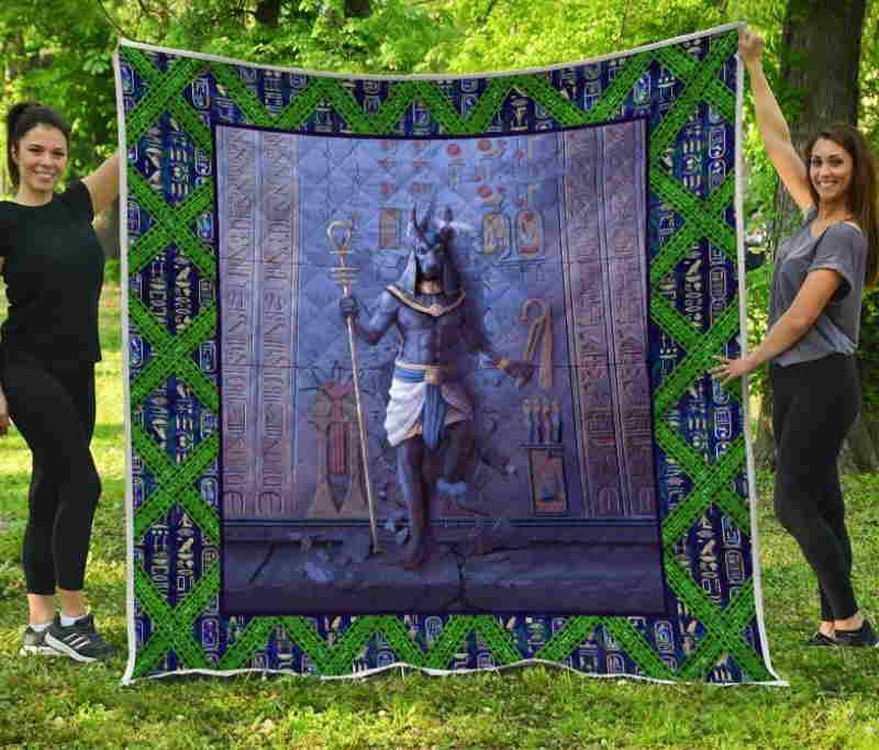 Anubis Art Quilt Blanket