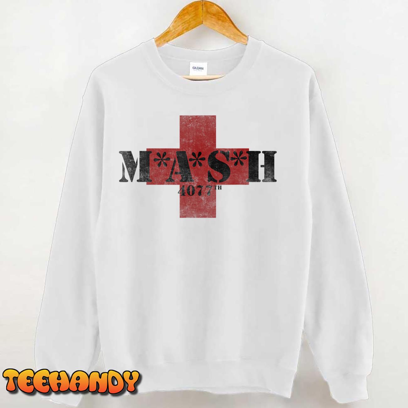 Army 4077th in Red Cross Mash Vintage Military T-Shirt