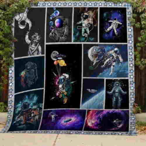 Astronaut 3D Quilt Blanket