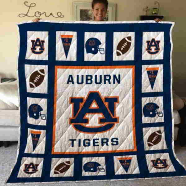 Auburn Tiger Aut02 3D Quilt Blanket